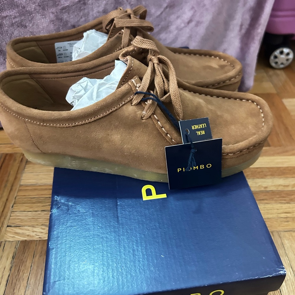 Piombo Tan Leather Men's Slip-Ons